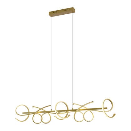 QAZQA Design hanglamp goud langwerpig 3-staps dimbaar - Krisscross afbeelding
