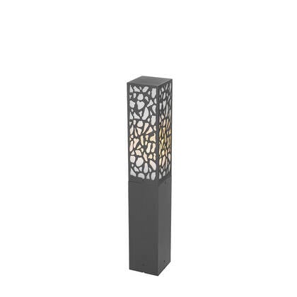 QAZQA Smart buiten paaltje zwart 60 cm IP44 incl. Wifi ST64 - Nicole afbeelding