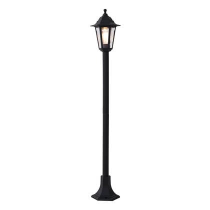 QAZQA Klassieke buitenpaal zwart 122cm IP44 - New Haven Hammered afbeelding