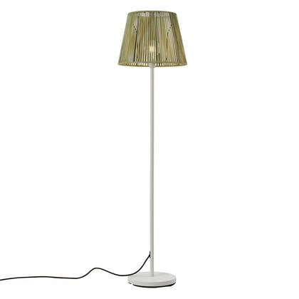 QAZQA Buiten vloerlamp wit met kap groen touw IP44 - Virginia Jayla afbeelding