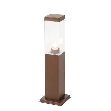 QAZQA Smart buitenlamp paal roestbruin 45cm incl. Wifi P45 - Malios afbeelding