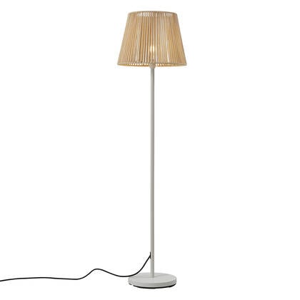 QAZQA Buiten vloerlamp wit met kap beige touw IP44 - Virginia Jayla afbeelding