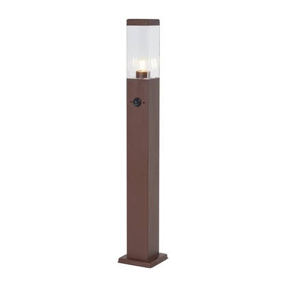 QAZQA Buitenlamp roestbruin met helder glas 80cm IP44 met stopcontact afbeelding