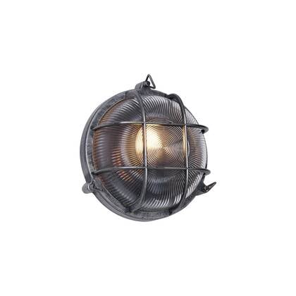QAZQA Buiten wandlamp zilver rond IP44 - Noutica afbeelding