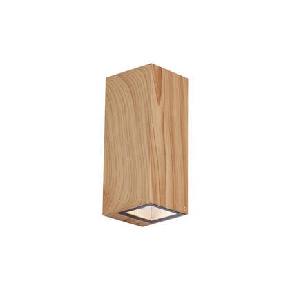 QAZQA Scandinavische wandlamp hout 2-lichts GU10 70mm IP54 - Baleno afbeelding