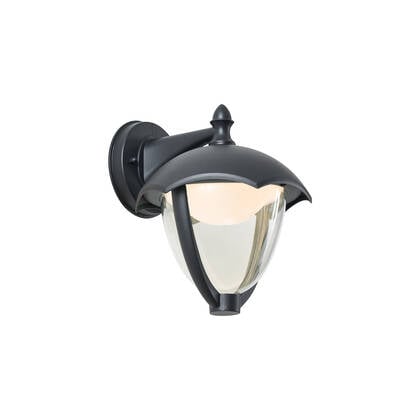 QAZQA Smart buiten wandlamp zwart met helder glas incl. LED IP54 - afbeelding