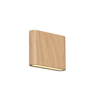 QAZQA Scandinavische buiten wandlamp hout print 11,5cm incl. LED IP65 afbeelding