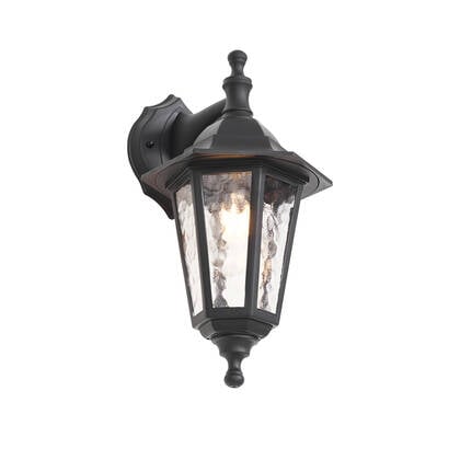 QAZQA Klassieke buiten wandlamp zwart IP44 - New Haven Hammered afbeelding
