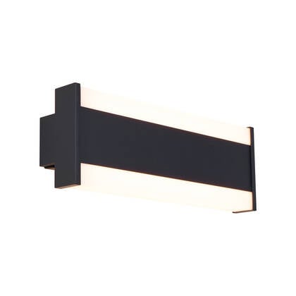 QAZQA Moderne wandlamp zwart 30cm incl. LED CCT IP54 - Vanya afbeelding