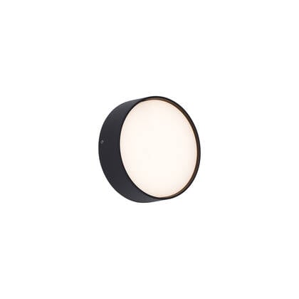 QAZQA Moderne buiten wandlamp zwart incl. LED IP65 - Dop afbeelding