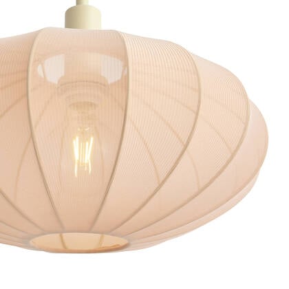 QAZQA Japandi vloerlamp beige met stoffen crème kap - Bida afbeelding