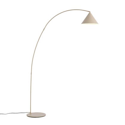 QAZQA Retro vloerlamp beige met witte binnenkant - Triangolo afbeelding