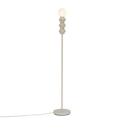 QAZQA Retro vloerlamp beige met mat glas - Fedde afbeelding