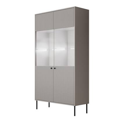 Meubella - Vitrinekast Ilux - Grijs - 105 cm