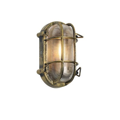 QAZQA Buiten wand- en plafondlamp antiek goud ovaal IP44 - Noutica afbeelding