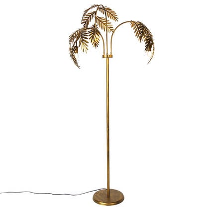 QAZQA Smart vloerlamp goud 193 cm 3-lichts incl. 3 Wifi P45 - afbeelding