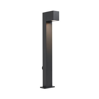 QAZQA Moderne staande buitenlamp zwart 65cm met stopcontact IP44 - afbeelding