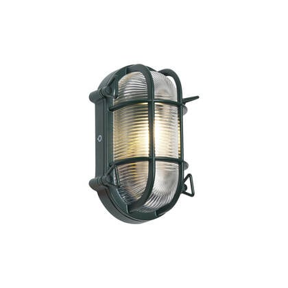 QAZQA Buiten wand- en plafondlamp donker groen ovaal IP44 - Noutica afbeelding