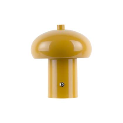 Leitmotiv Tafellamp Retro Seta Led - Geel - 12.5x12.5x15cm afbeelding