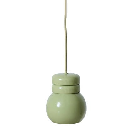 HKliving Ceramic Bulb Hanglamp - Pistachio afbeelding