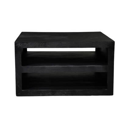 StarFurn - Salontafel Zwart Hout - 80x80x40cm - Brussel