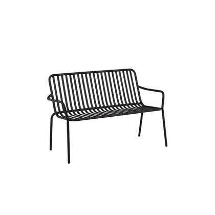 Rebellenclub Electra Tuinbankje - 130 x 64 cm - Zwart
