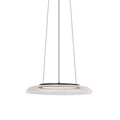QAZQA Design hanglamp zwart en transparant 3-staps dimbaar - afbeelding