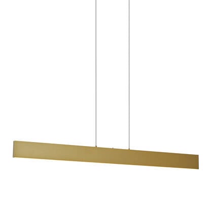 QAZQA Moderne hanglamp messing incl. LED dimbaar en 3-way switch afbeelding