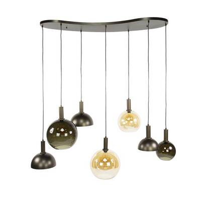 Giga Meubel - Hanglamp Bruin Glas - 145x45x150cm - Sienna afbeelding