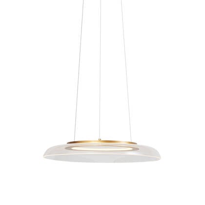 QAZQA Design hanglamp goud en transparant 3-staps dimbaar - Scacrylic afbeelding