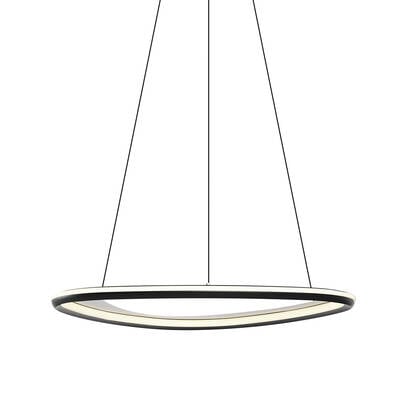 QAZQA Design hanglamp zwart 3-staps dimbaar - Organico afbeelding