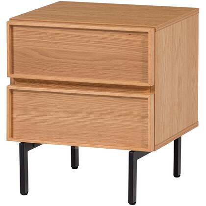 WOOOD Tours Ladekast| Nachtkastje 2 Lades Melamine| MDF - Naturel