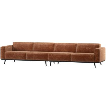 WOOOD Statement XL 4-Zits Bank 327 cm - Chenille - Velvet Terra