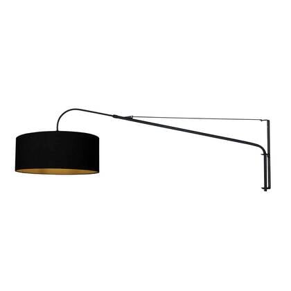 Steinhauer - Wandlamp Zwart|Goud Linnen - 145x50x40cm - Elegant Classy afbeelding