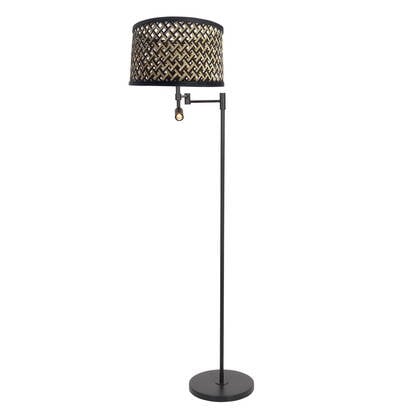Steinhauer - vloerlamp - Stang - zwart - bamboe metaal - schemerlamp afbeelding