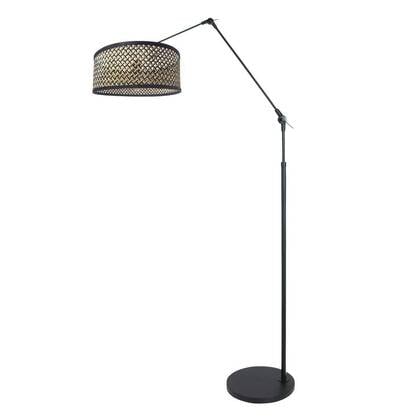 Steinhauer - Booglamp Zwart|Naturel|Zwart Metaal|Bamboe 100x40x250cm afbeelding