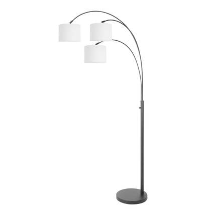 Steinhauer - vloerlamp - Sparkled Light - zwart - linnen metaal - afbeelding