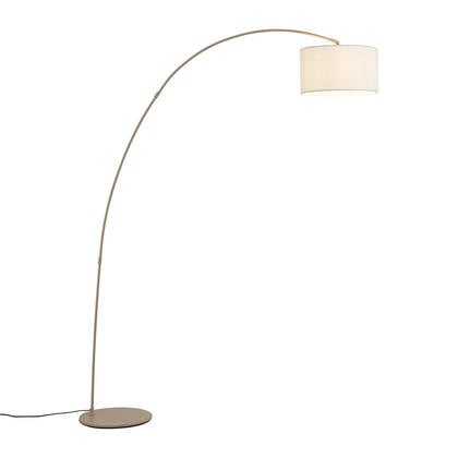 QAZQA Moderne booglamp beige met teddy kap - Vinossa afbeelding