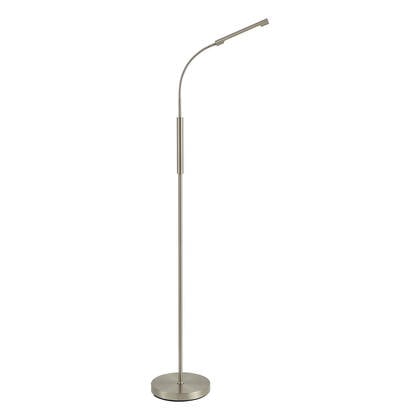 QAZQA Moderne vloerlamp staal incl. LED 3-staps dimbaar oplaadbaar - afbeelding