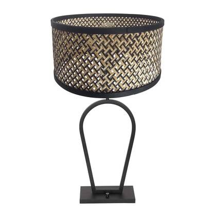 Steinhauer - tafellamp - Stang - zwart - bamboe metaal - Ø 40cm - E27 afbeelding