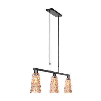 Steinhauer - hanglamp - Vidrio - amberkleurig zwart - metaal - design afbeelding