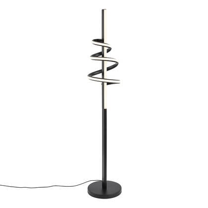 QAZQA Design vloerlamp zwart incl. LED dimbaar - Rolla afbeelding