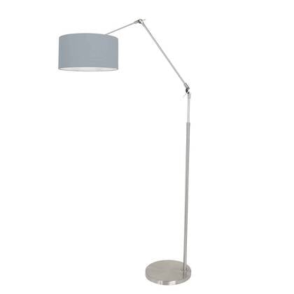 Steinhauer - Vloerlamp Grijs|Jeans Blauw Metaal|Linnen 100x40x250cm afbeelding
