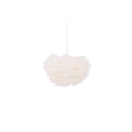 Fjôrd - Plafondlamp Wit Veren - 35x35x20cm - Nicola afbeelding