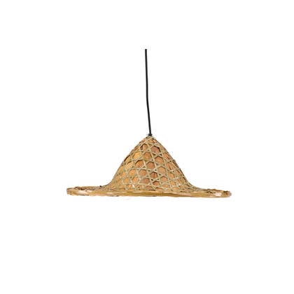 Fjôrd - Plafondlamp Naturel Rotan - 45x45x18cm - Stjärnvik afbeelding