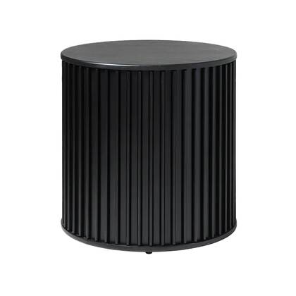 Olivine Redmer Ronde Houten Bijzettafel Ø 60 cm - Zwart