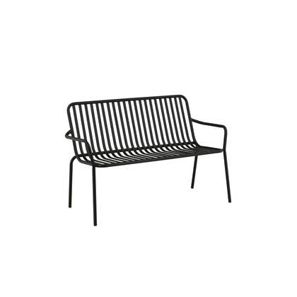 Fjôrd - Bankje Zwart Metaal - 130x64x85cm - Peking