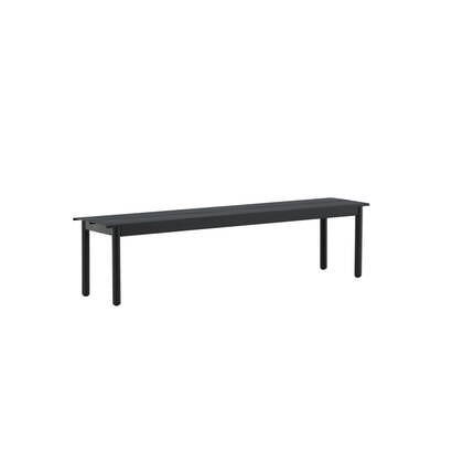 Fjôrd - Bankje Zwart Metaal - 180x40x35cm - Modena
