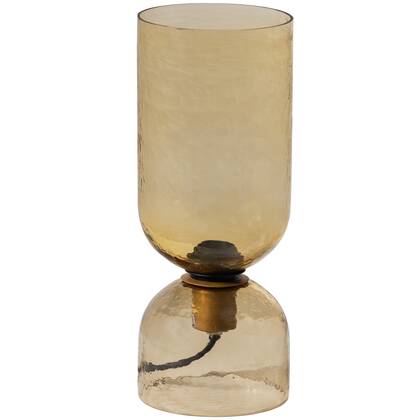 WOOOD Gigi Tafellamp Gehamerd Glas 38xØ15 cm - Naturel afbeelding
