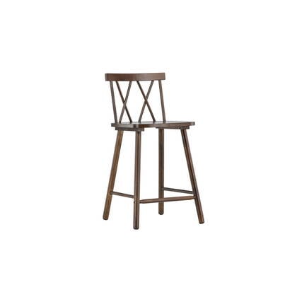 Fjôrd - Barstoel Donkerbruin Hout - Mollöström - Set van 2